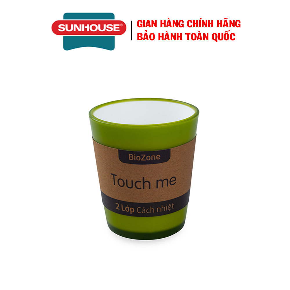Combo 04 Cốc cách nhiệt 2 lớp Sunhouse BioZone 310ml - KB-CU310P - Giao màu ngẫu nhiên