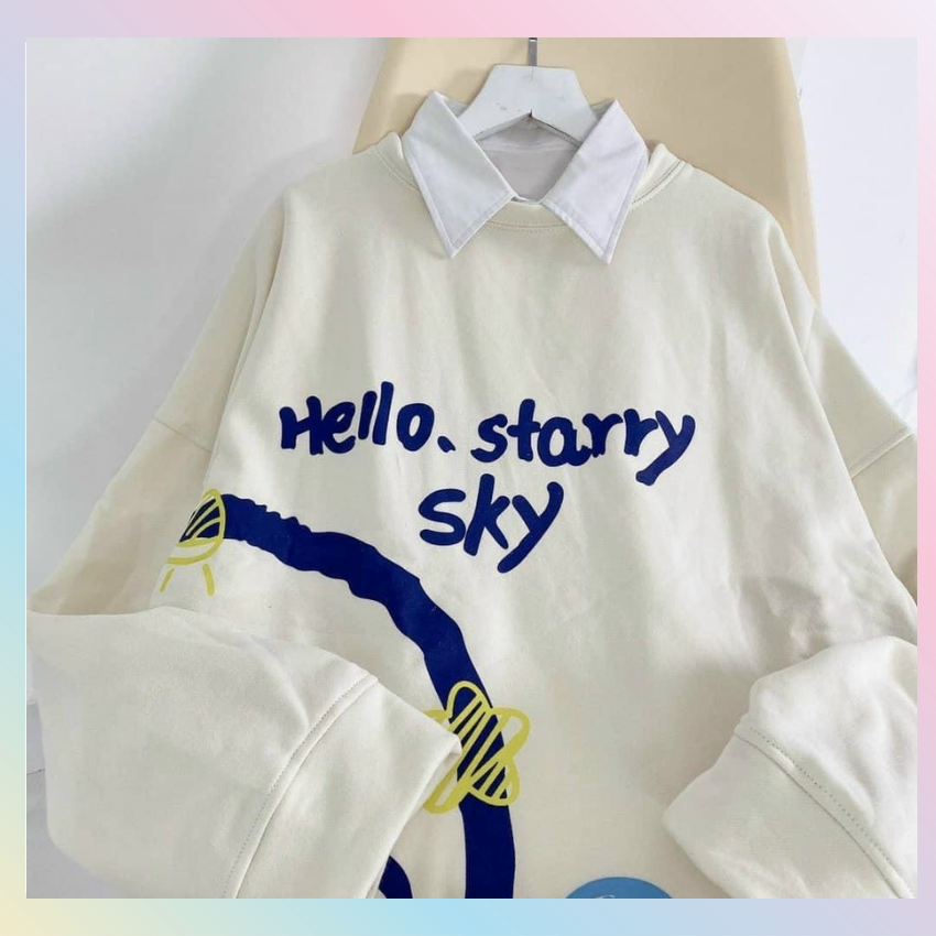 Áo sweater nữ dể thương vải nỉ mềm và mát COHOMO