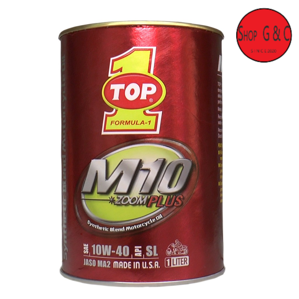 Nhớt Top 1 Zoom Plus M10 10w40  xe côn tay NHẬP KHẨU  MỸ 1L
