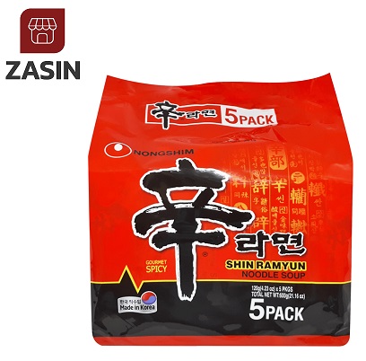Lốc 5 gói mì cay hàn quốc shin ramyun nongshim