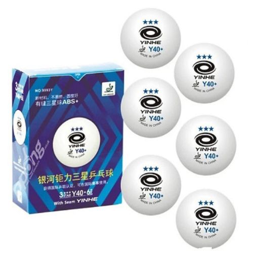 Quả bóng bàn Yinhe xanh Y40+ chất liệu ABS hộp 6 quả bóng thi đấu