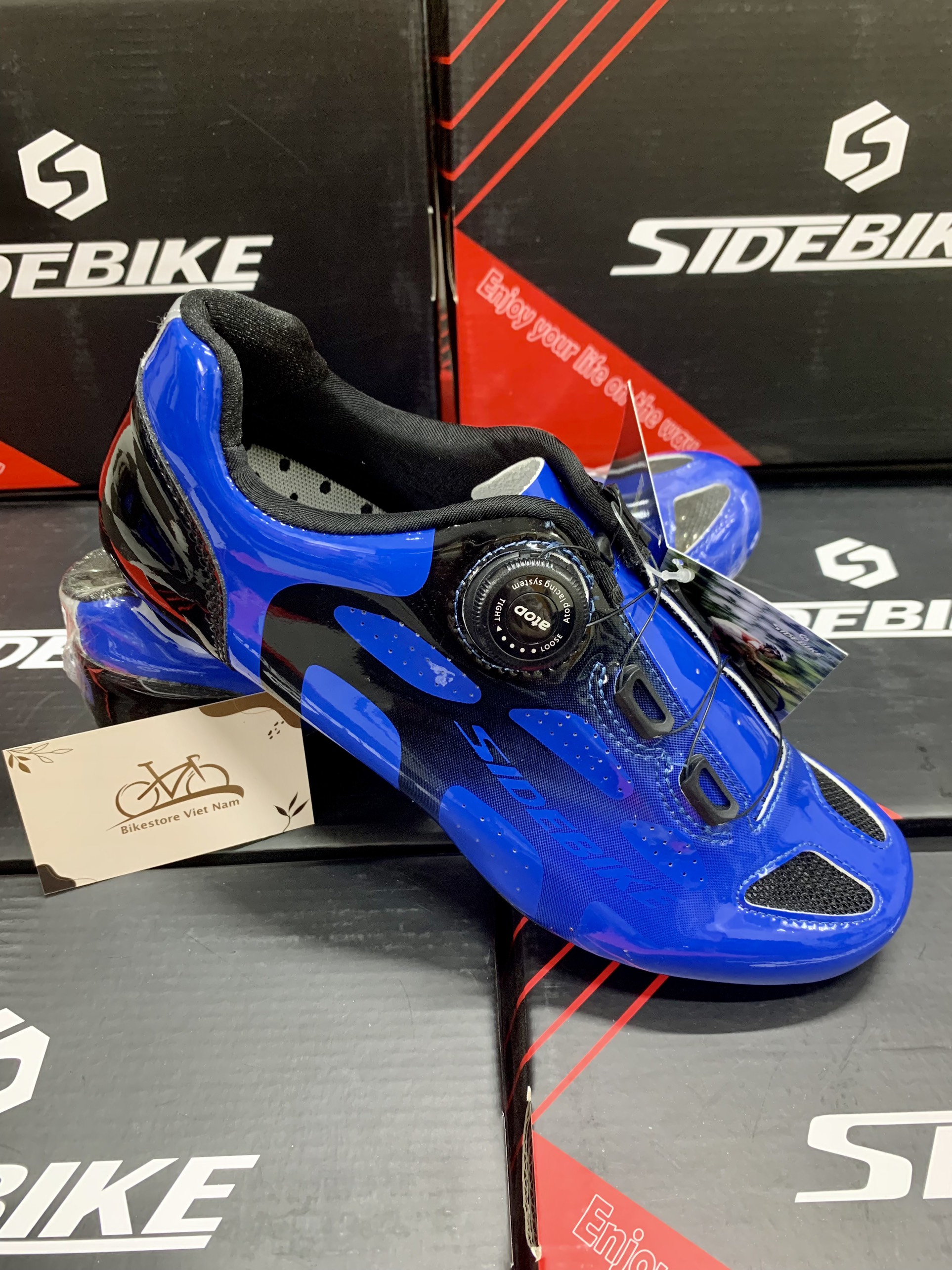 Giày đạp xe side bike sd015 pro rd blue