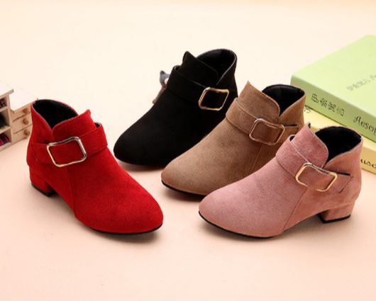  Giày boot cổ ngắn cho bé gái 3 - 12 tuổi phong cách công chúa đáng yêu QN07 