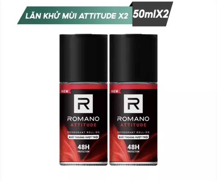 Combo 2 lăn khử mùi Romano Atitude 50ml