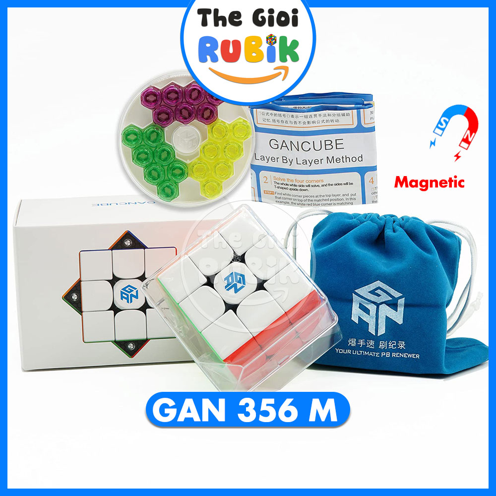 Rubik gan 356 m 3x3 magnetic có nam châm stickerless gan356 m cube | the gioi rubik