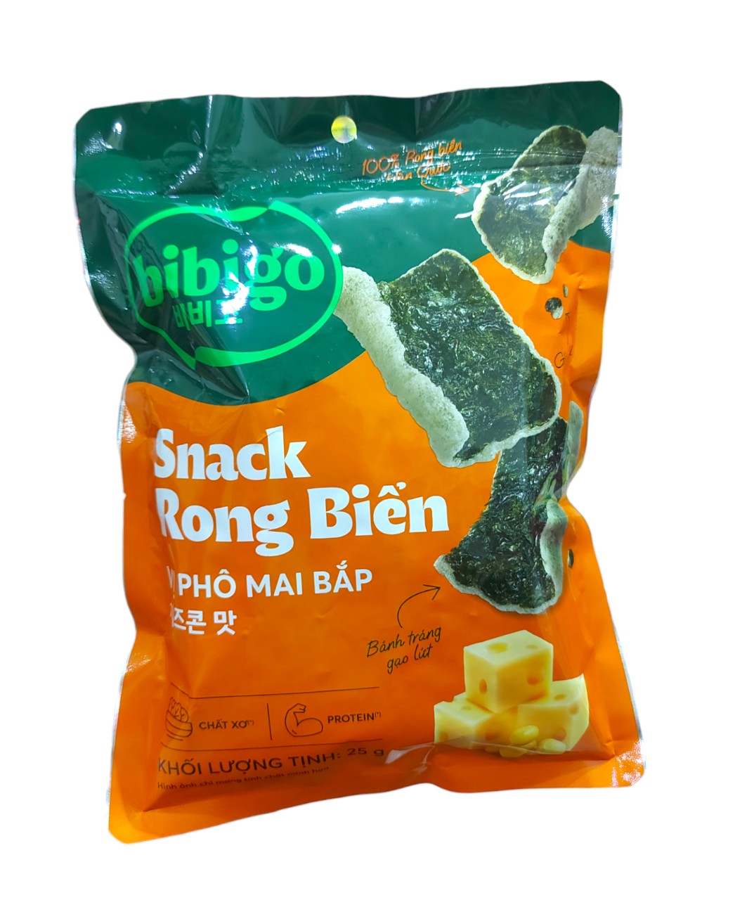 Snack rong biển Bibigo vị bắp bơ gói 25g
