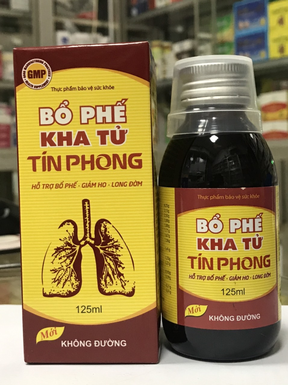Bổ phế kha tử tín phong - bổ phế, giảm ho, long đờm - chai 125ml