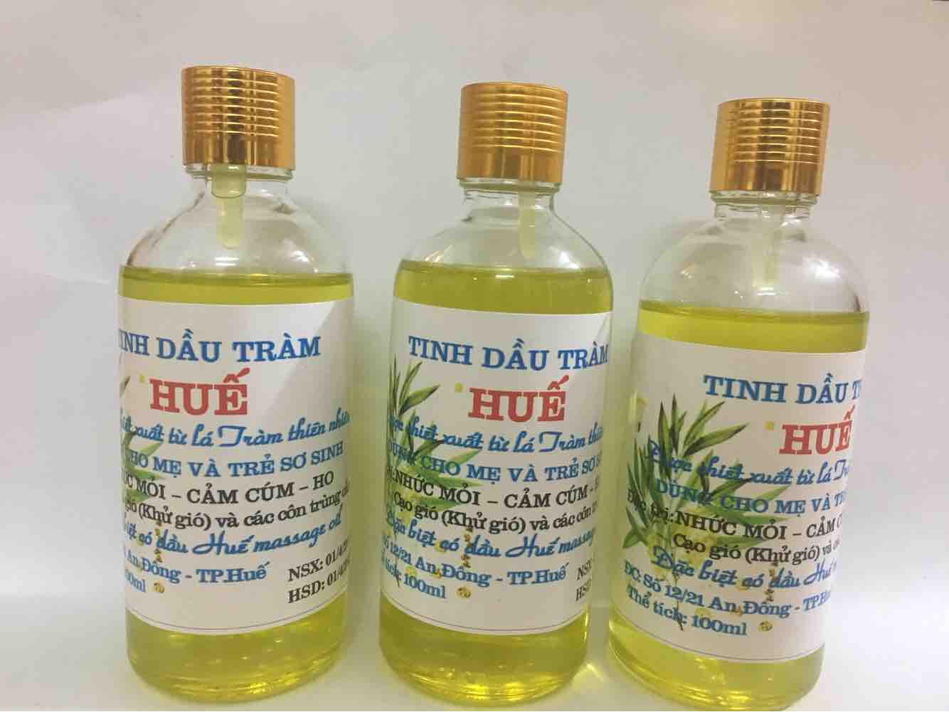 3 Lọ tinh dầu tràm Huế tròn chính gốc huế