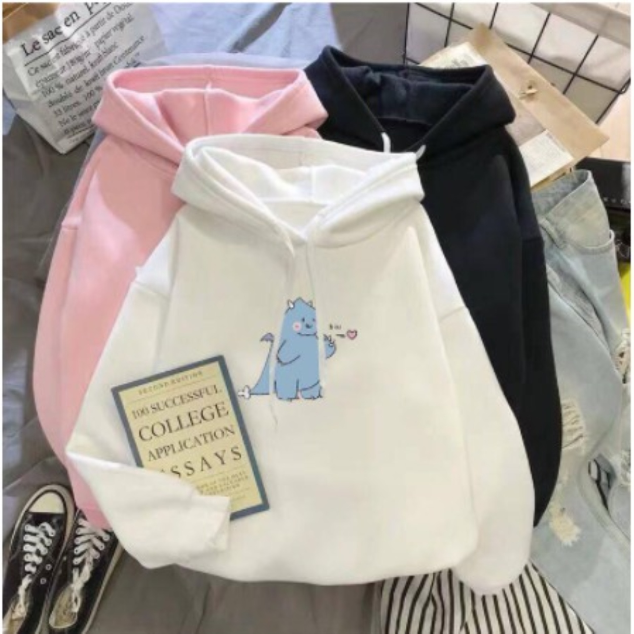 ▧  Áo khoác Hoodie chất nỉ KHỦNG LONG BỤNG BỰ Áo Hoodie form rộng tay dài Hot trend  VIETSTAR
