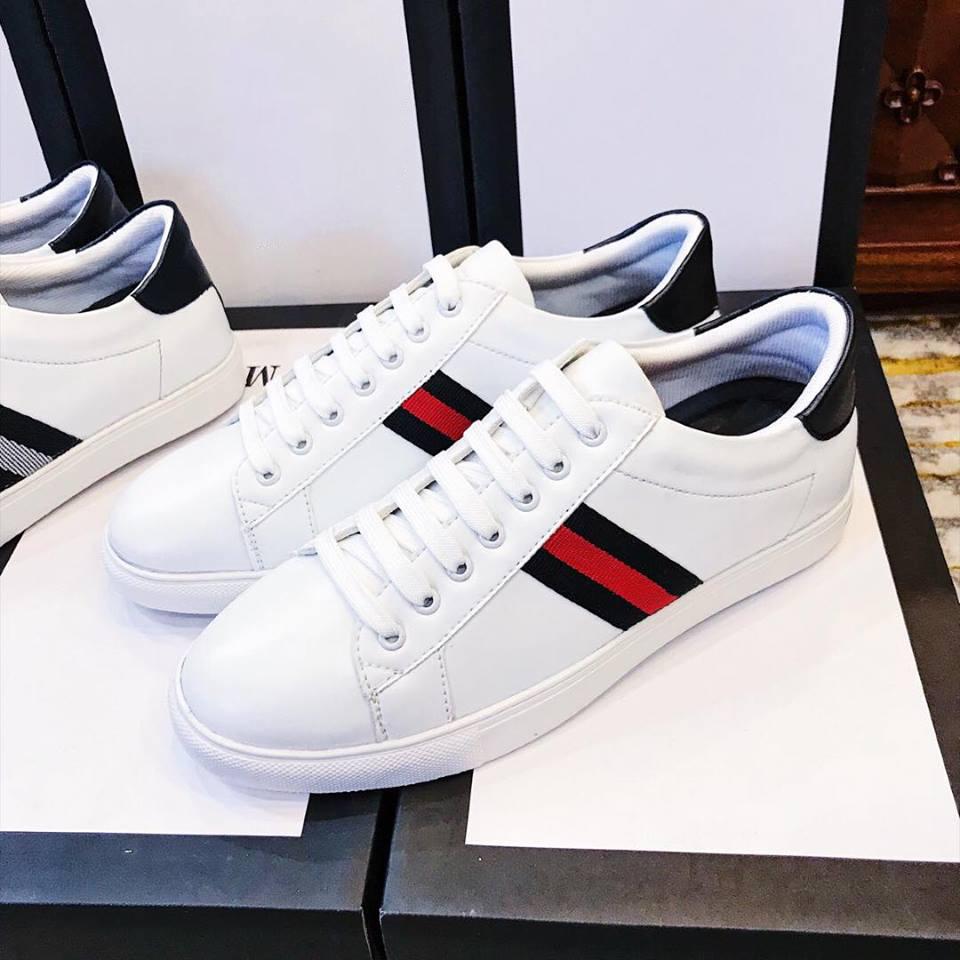 Giày nam, giày sneaker nam sọc trắng cổ thấp cao cấp- (Giá tận xưởng mã M13Đ )