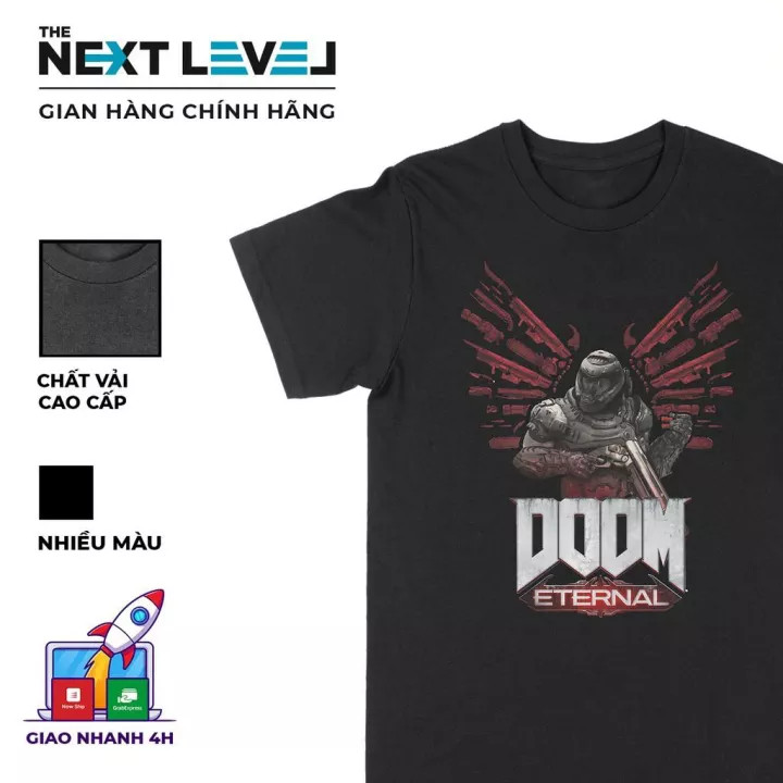 Áo thun doom eternal - game of the year 2020 unisex the next level, cotton 100% nam nữ - bt0032