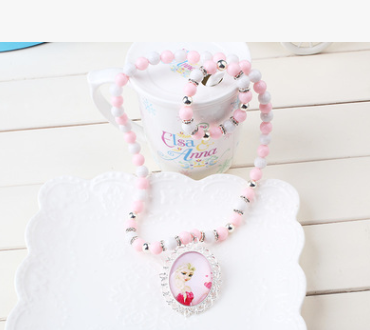 Bộ Vòng Tay-Vòng Cổ Cho Bé Hình Công Chúa Nhiều Màu