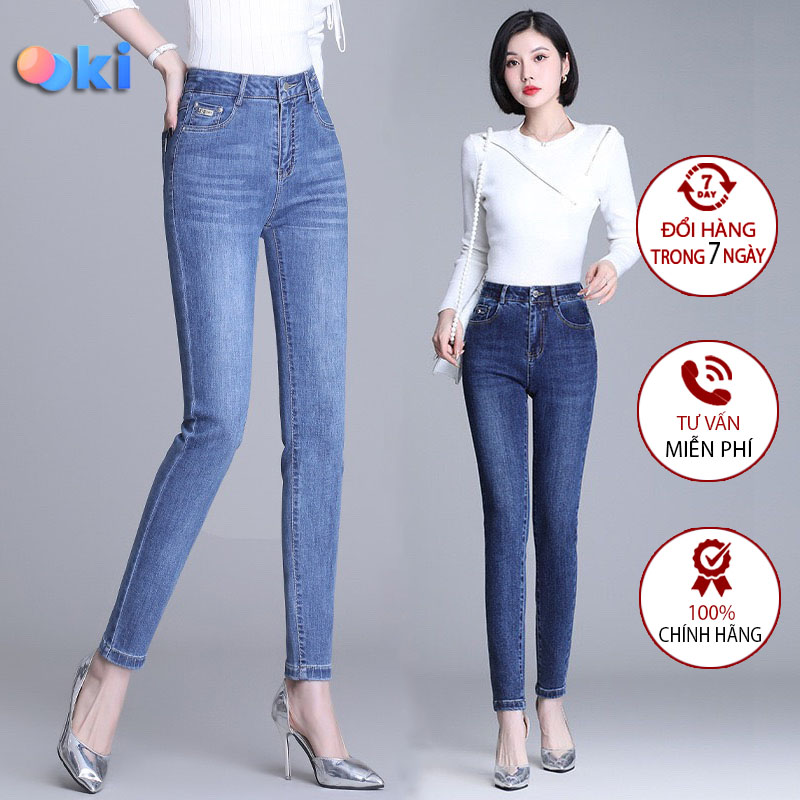 Quần Jean Nữ Quần Bò Nữ Cotton 100% Co Giãn 4 Chiều Cao Cấp Xu