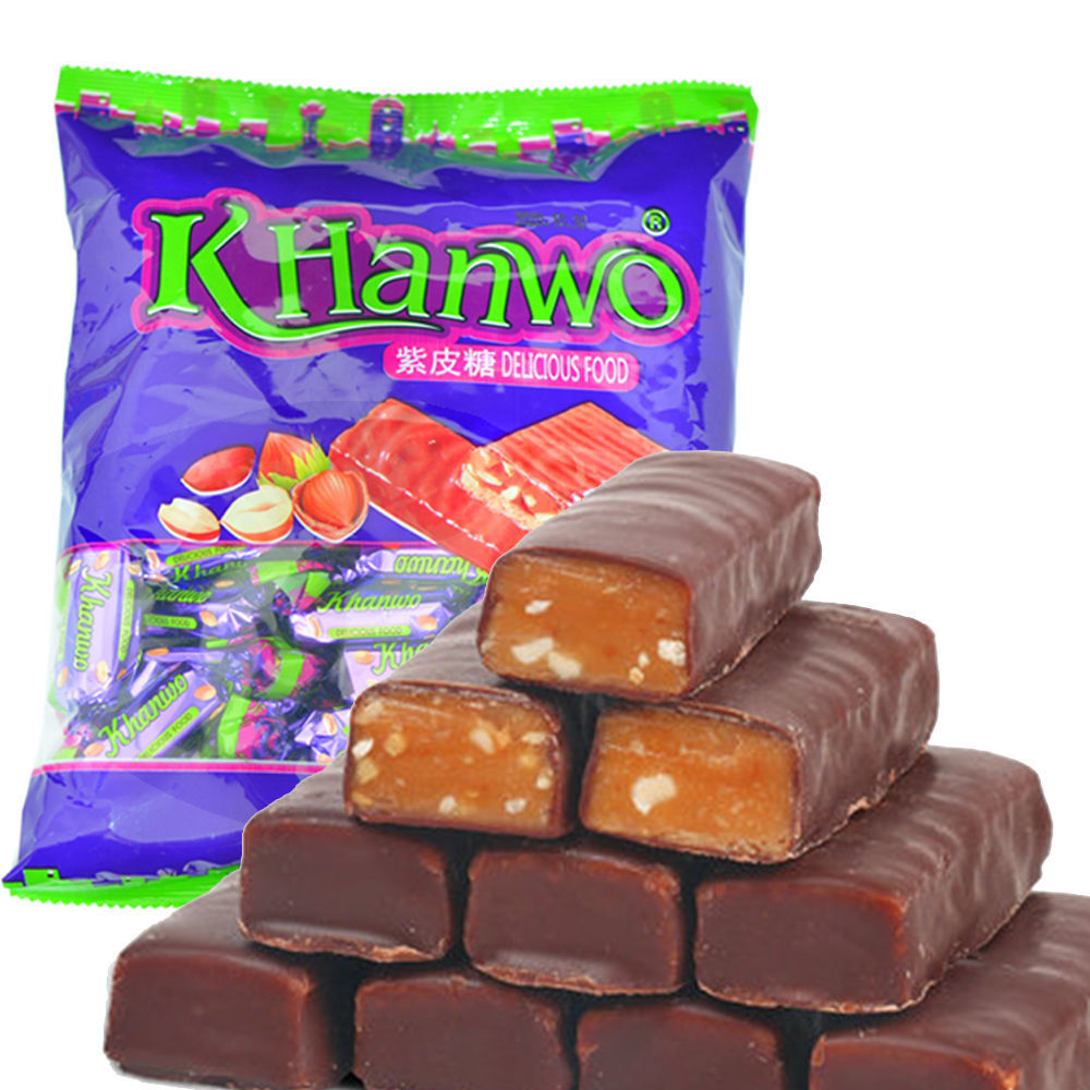 Combo 1500g Kẹo Tím Socola Hạnh Nhân Khanwo ăn vặt ngon tốt cho sức khỏe