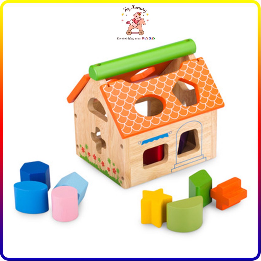 Nhà thả 12 khối đồ chơi gỗ winwintoys