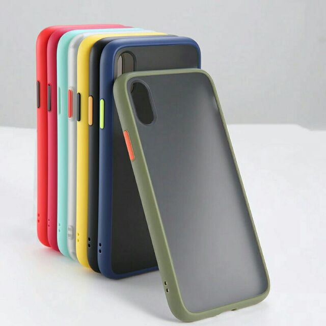 Ốp lưng nhám viền mầu cho iphone x/ xs/ xs max/ xr benks
