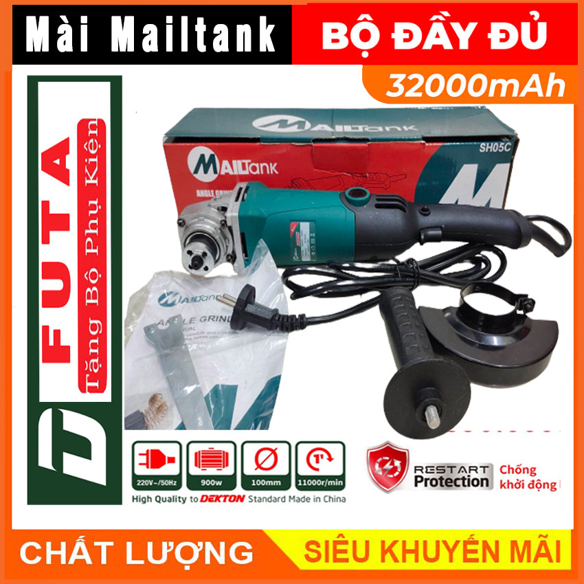 Máy cắt mài góc đuôi chuột Mailtank công suất 950w máy mài 100mm cầm tay đuôi dài tặng kèm lưỡi cắt cao cấp