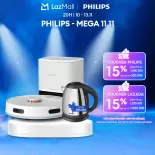 Robot hút và lau, tự đổ rác Philips XU2100/25​ điều hướng laser 360 độ - Hàng Chính Hãng