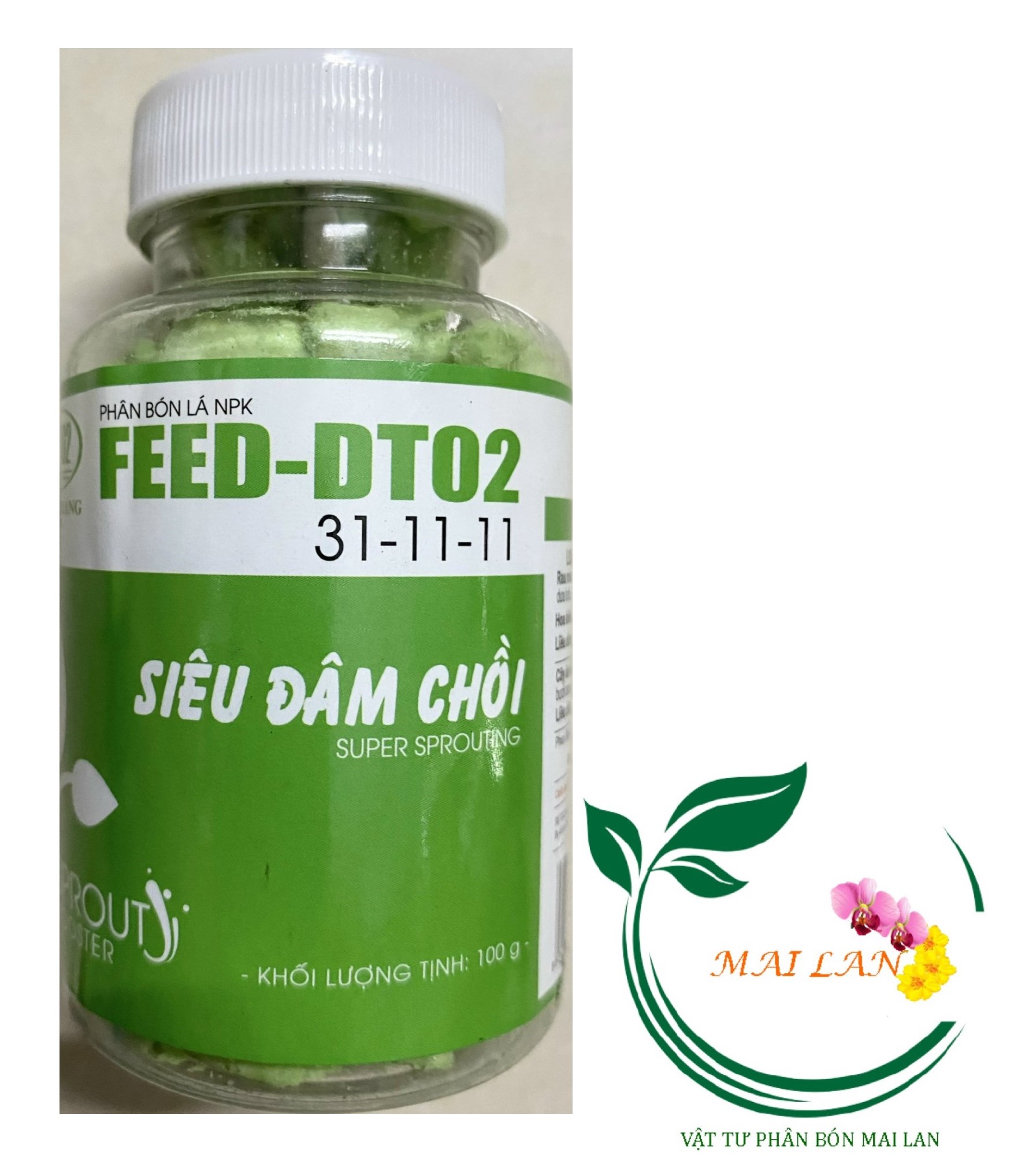 Feed-dt02 31-11-11 phân bón lá npk siêu đâm chồi - super sprouting - #178a# 100g
