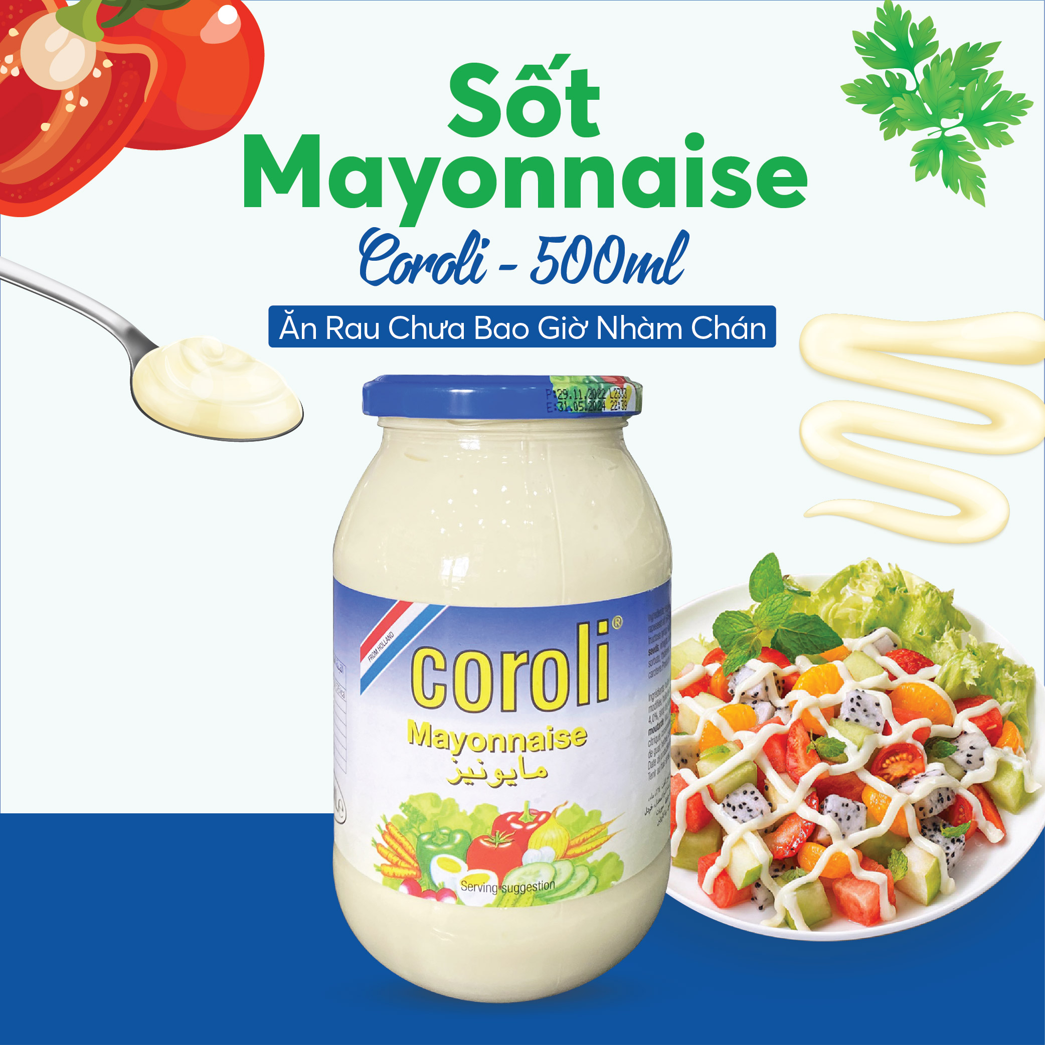 Sốt Mayonnaise Coroli 500ml