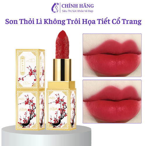 Son Lì Chính Hãng 3 Màu Tạo Hình Cổ Trang Lên Màu Chuẩn Đẹp Dưỡng Môi Không Khô Không Lem Không Dính Cốc