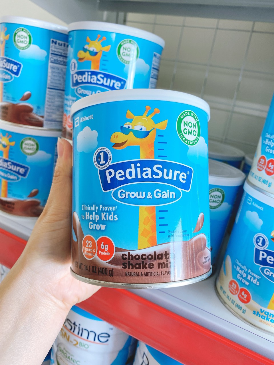 Hộp Sữa Bột Pediasure Grow And Gain Hương Chocolate 400g – Mỹ (102021)