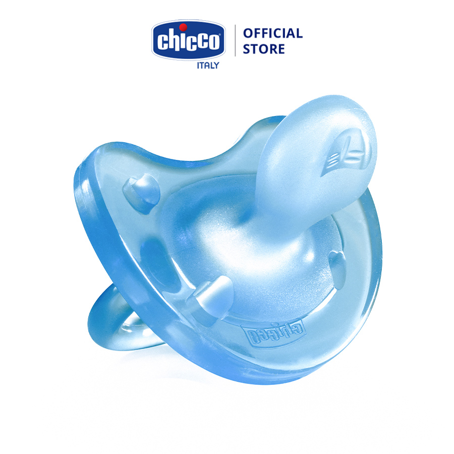 Ty ngậm Chicco silicon Physio Soft xanh ngọc 6M+