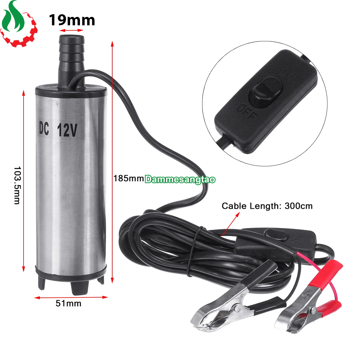 Bơm chìm 12v công suất 30w - 80w