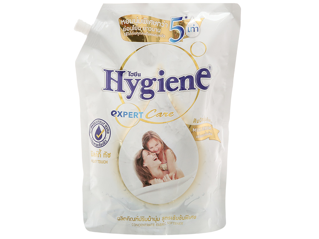 Nước xả vải Hygiene Expert Care trắng Milky Touch túi 1.3 lít