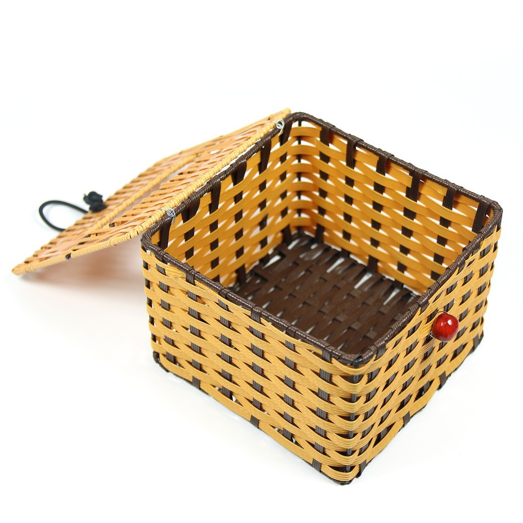 (Ảnh Thật 100%) Hộp Đựng Giấy Ăn Mây Vuông, Hộp Đựng Khăn Giấy Bằng Mây Để Giấy Ăn Vuông Có Nắp.