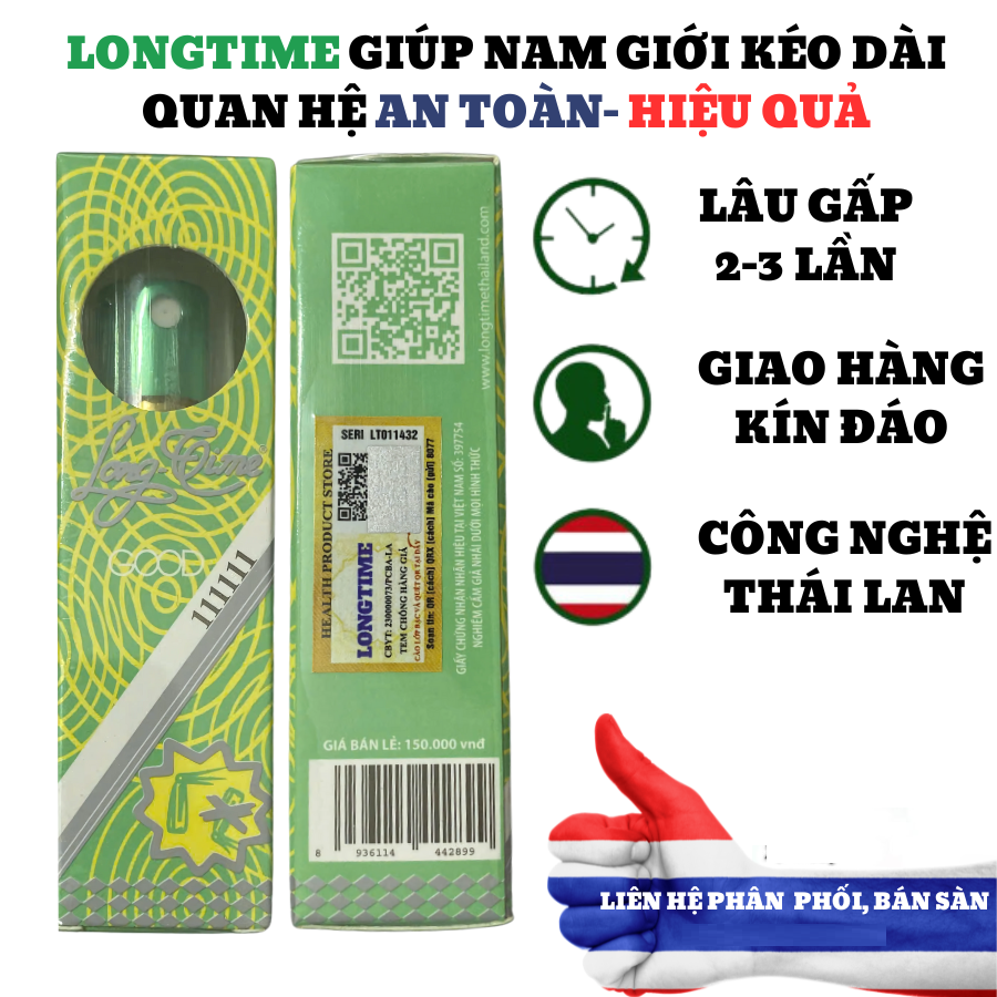 Chai xịt Lạnh Longtime – 5ml, kéo dài thời gian, chống xuất tinh sớm cho nam