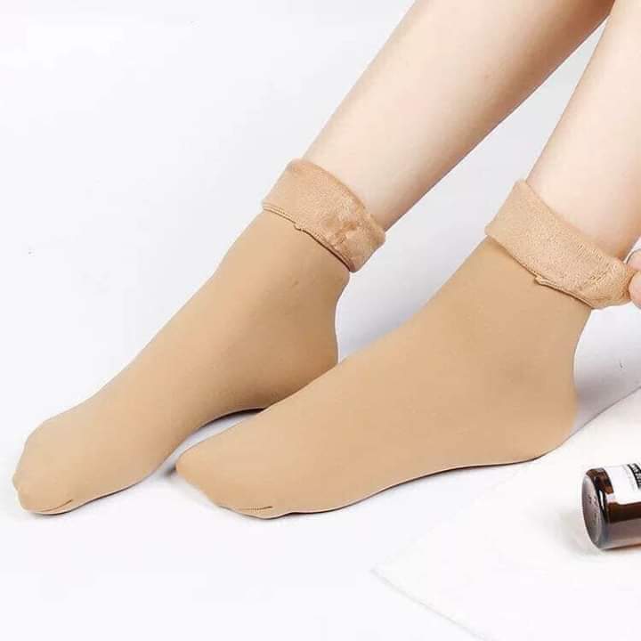 5 đôi tất lót lông cho nữ siêu ấm, tất da chân lót lông sinh nhiệt