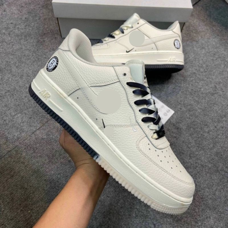 Giày af1 âm dương , giày air force 1 low brooklyn sail black hàng cao cấp