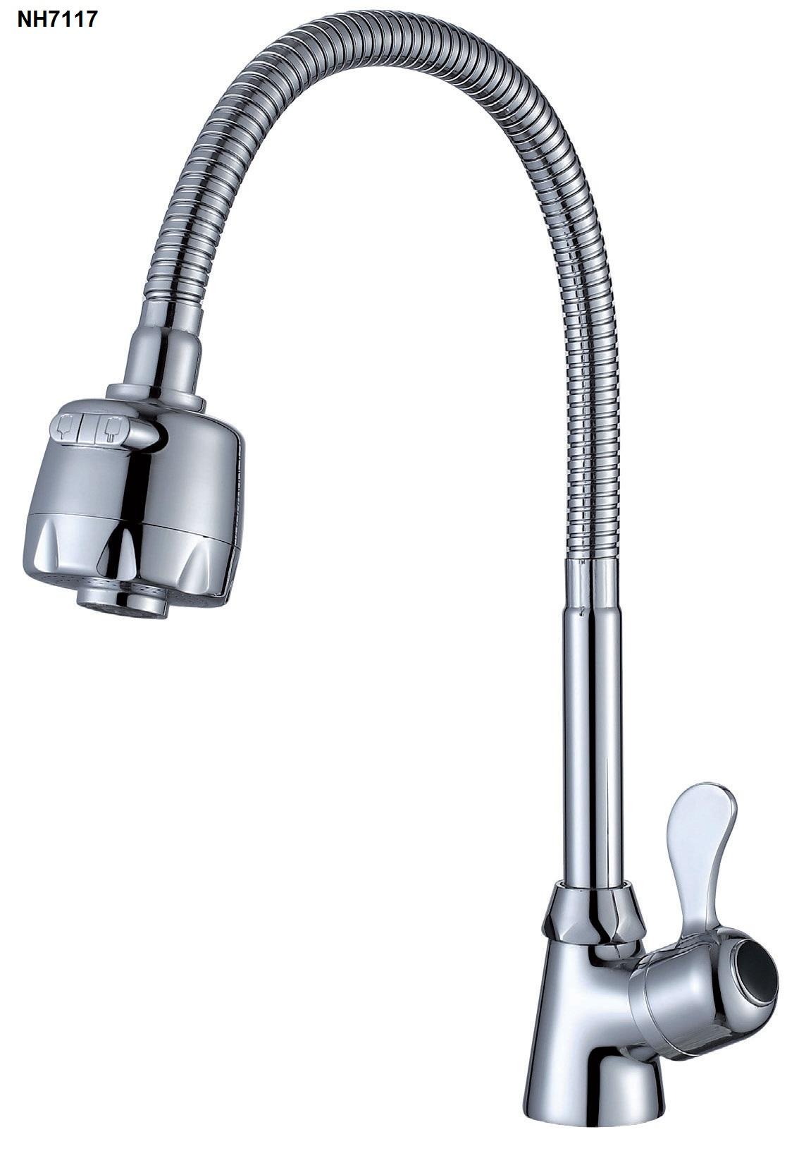 Vòi rửa chén lạnh cần lò xo nh7117