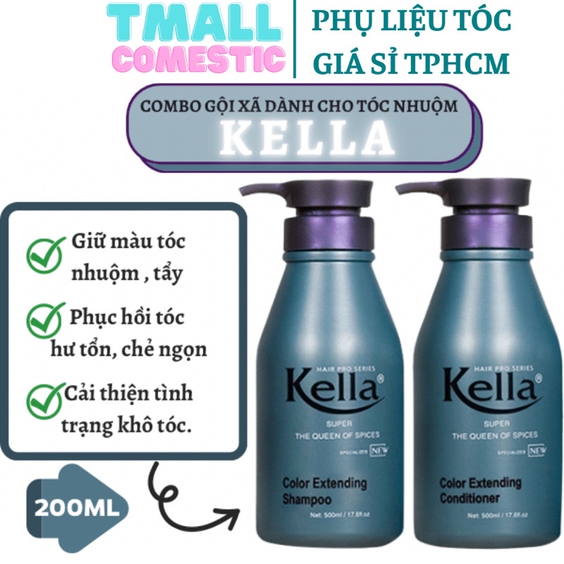 Dầu gội, dầu xả dành cho tóc nhuộm kella 500ml