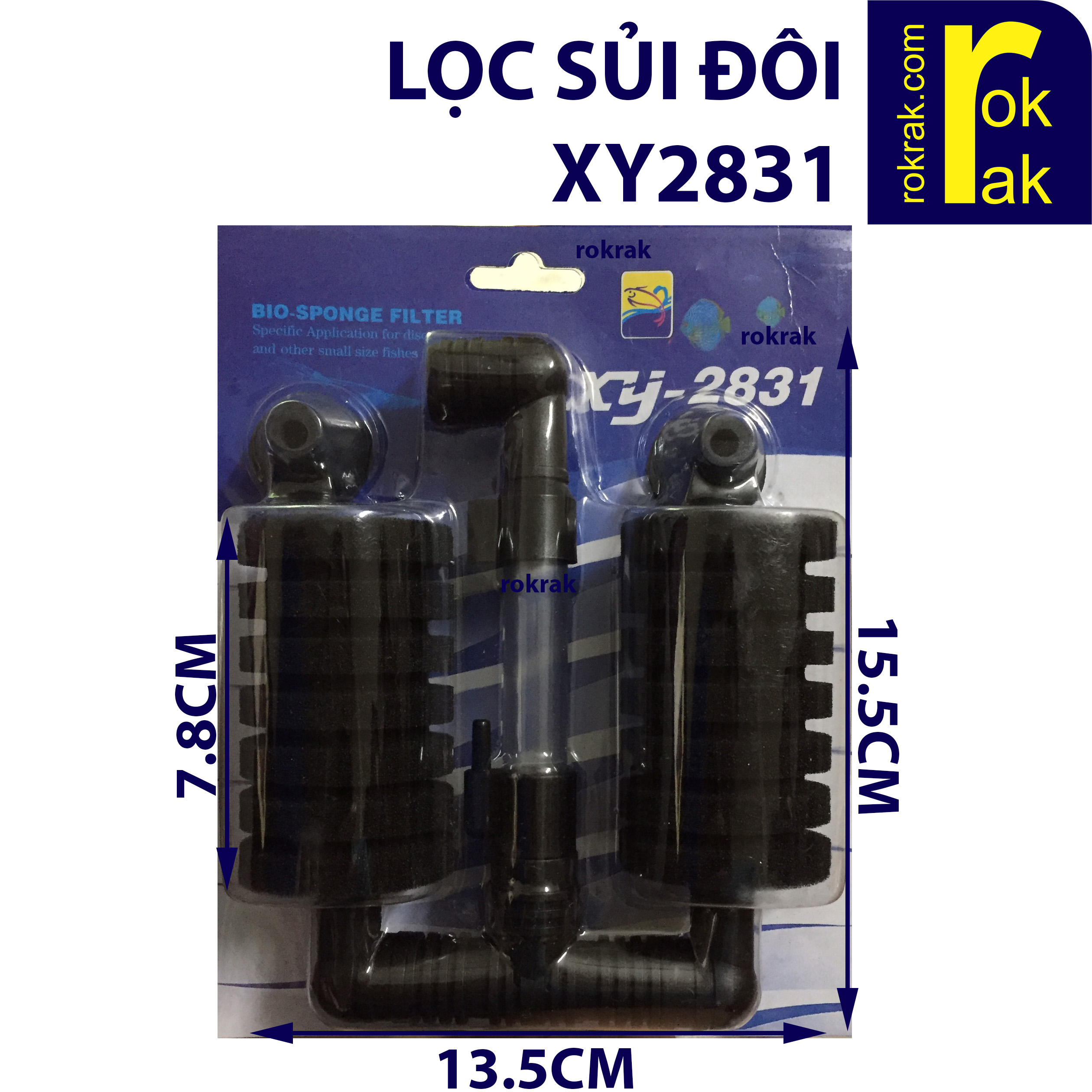 [HCM]Lọc sủi vi sinh Đôi XY2831 Xinyou cho hồ cá guppy tép cảnh