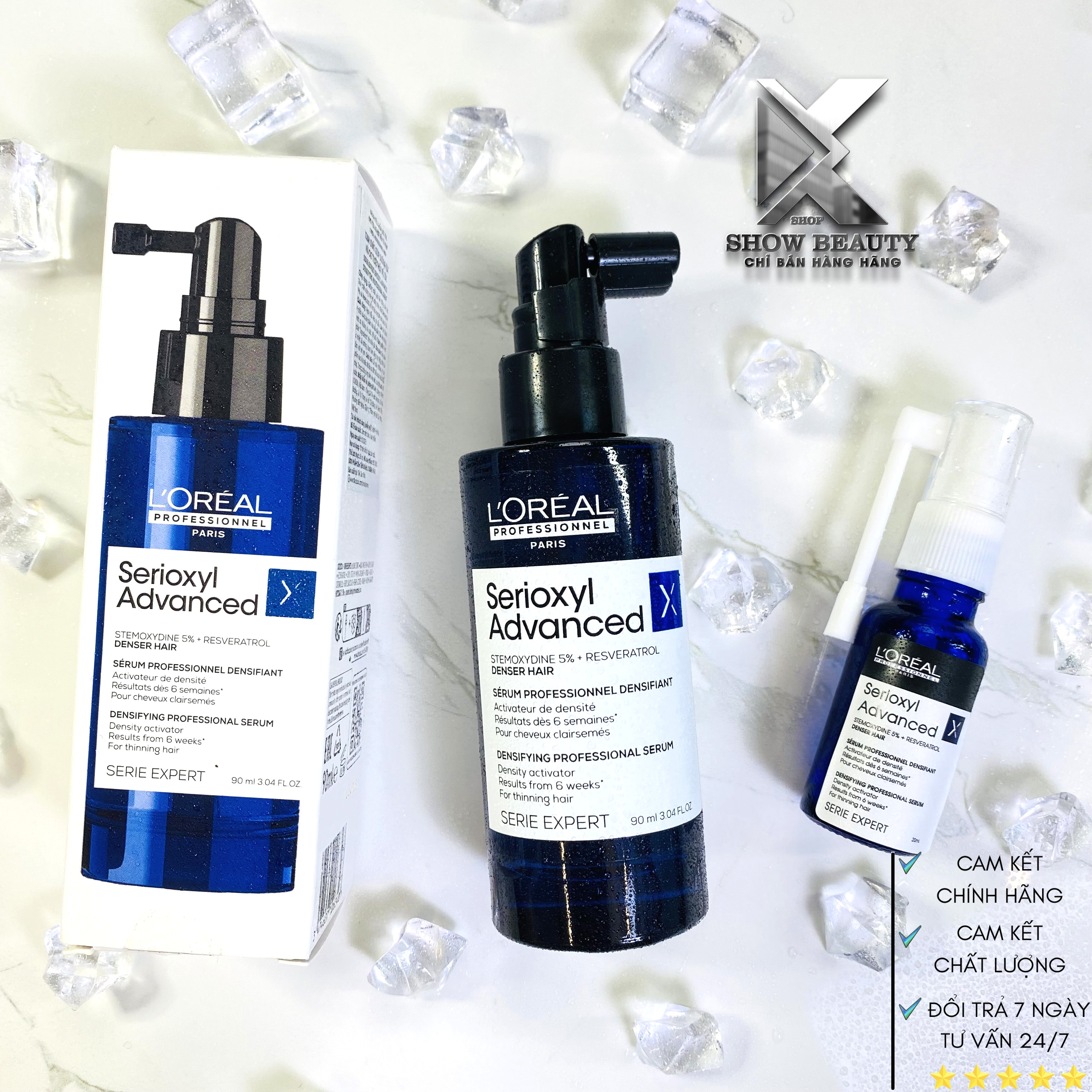 Tinh Chất Kích Thích Mọc Tóc, Làm Dày Tóc Serioxyl Denser Hair 90ml - Loreal Professionnel