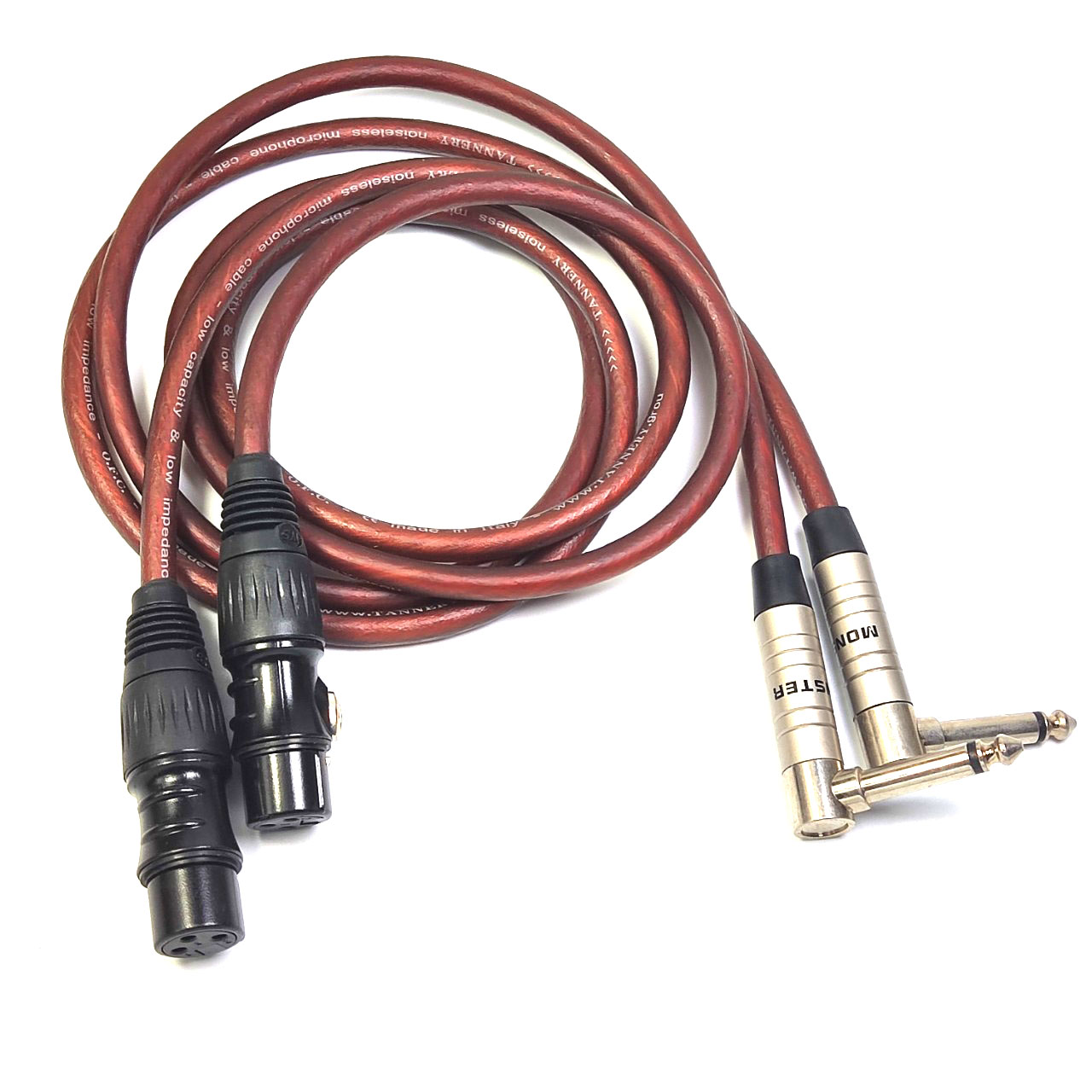 Cặp dây canon cái ra 6ly cong cao cấp, jack chân đồng dây italy đồng mịn