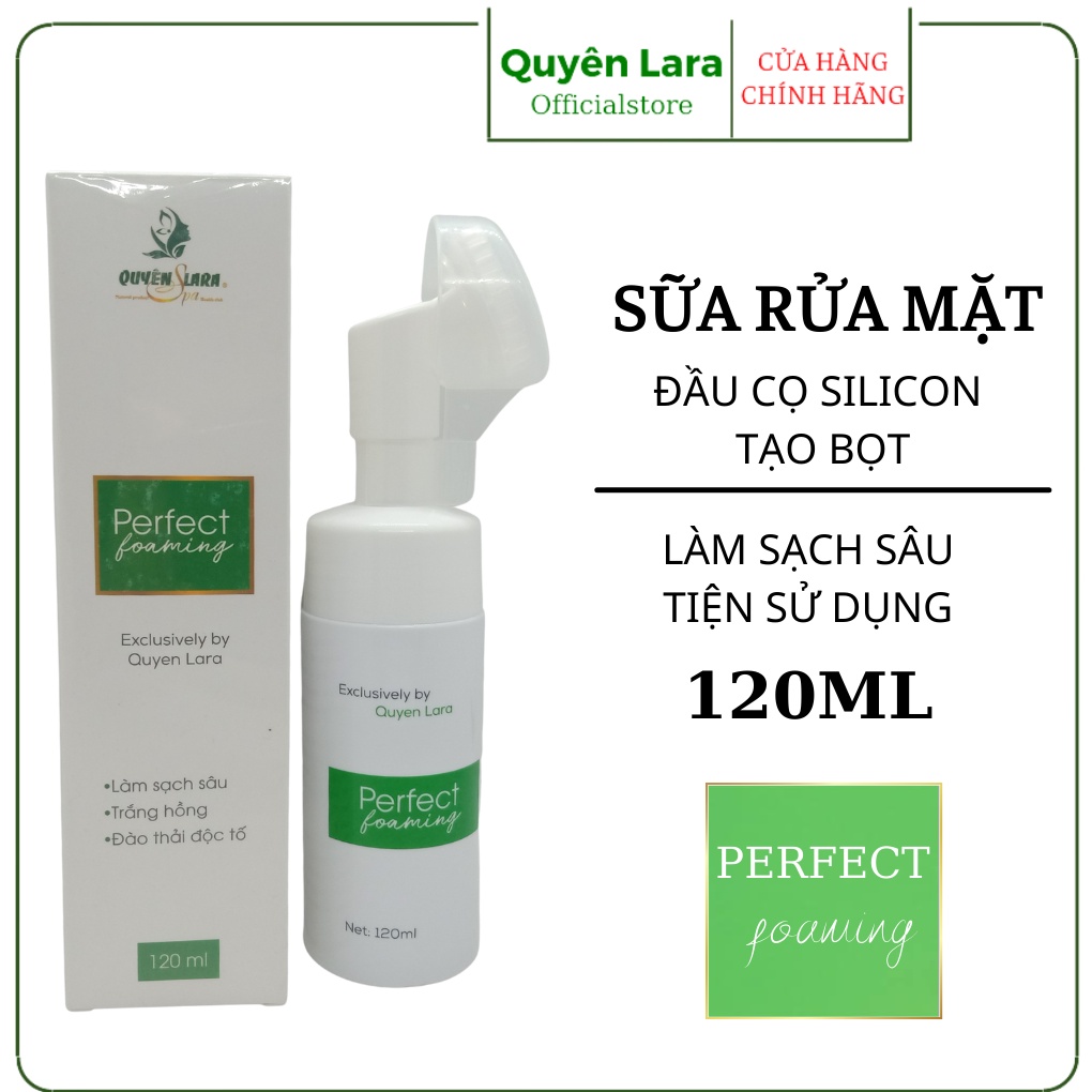 Sữa rửa mặt tạo bọt pefect foaming quyên lara làm sạch sâu-mờ thâm-sáng da-thải độc tố mùi hương dịu nhẹ 120ml