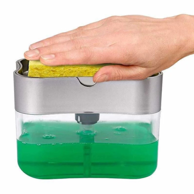 Dụng cụ đựng nước rửa chén và miếng đựng rửa chén 2 in 1 tiện lợi