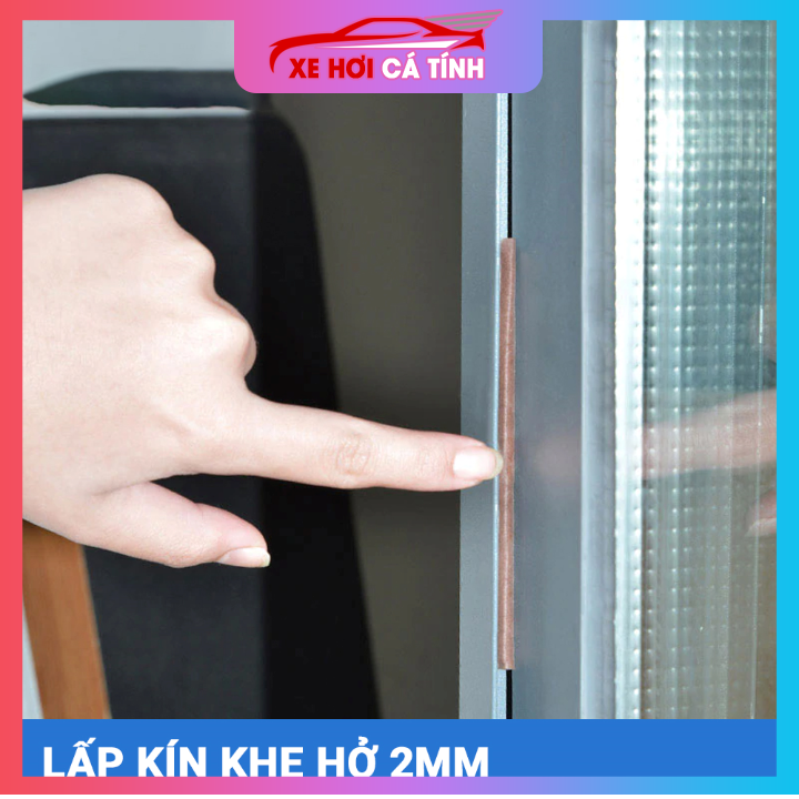 Roong i, Gioăng cao su chữ I chống ồn, ngăn Bụi dán khuôn cửa loại tốt đàn hồi bền bỉ - 5 mét gioăng I mỏng nâu