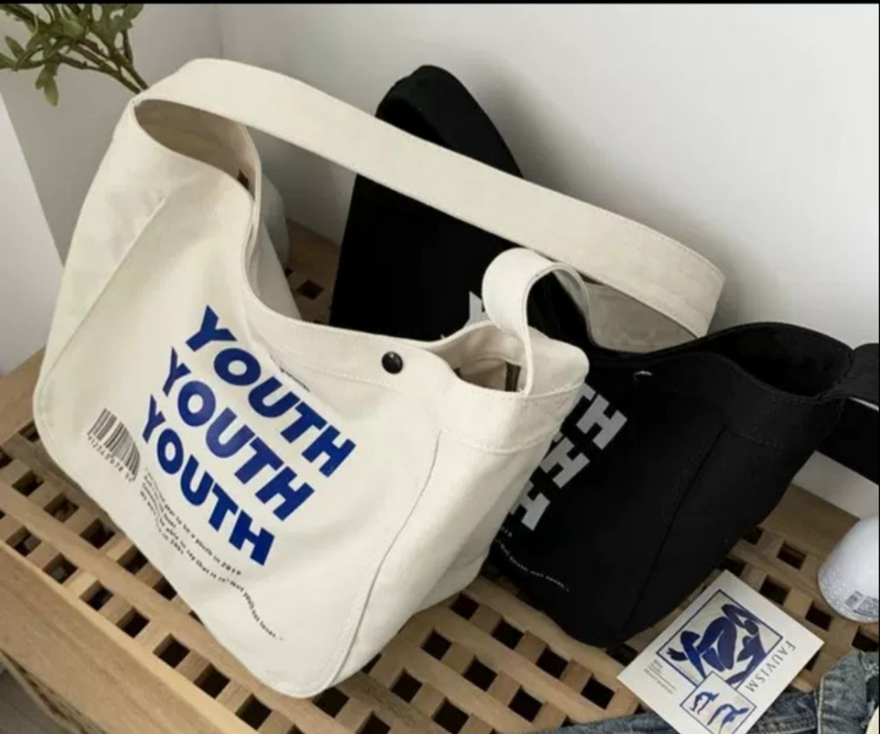 Túi đeo chéo nam nữ thời trang unisex vải canvas đi học đi chơi