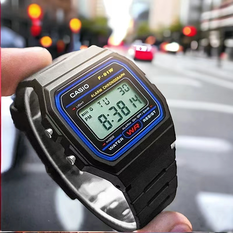 [ĐỒNG HỒ ĐIỆN TỬ CASIO HUYỀN THOẠI] đồng hồ điện tử Casio F-91W chính hãng, đồng hồ chống nước Casio huyền thoại, đồng hồ ưa thích của các chiến binh