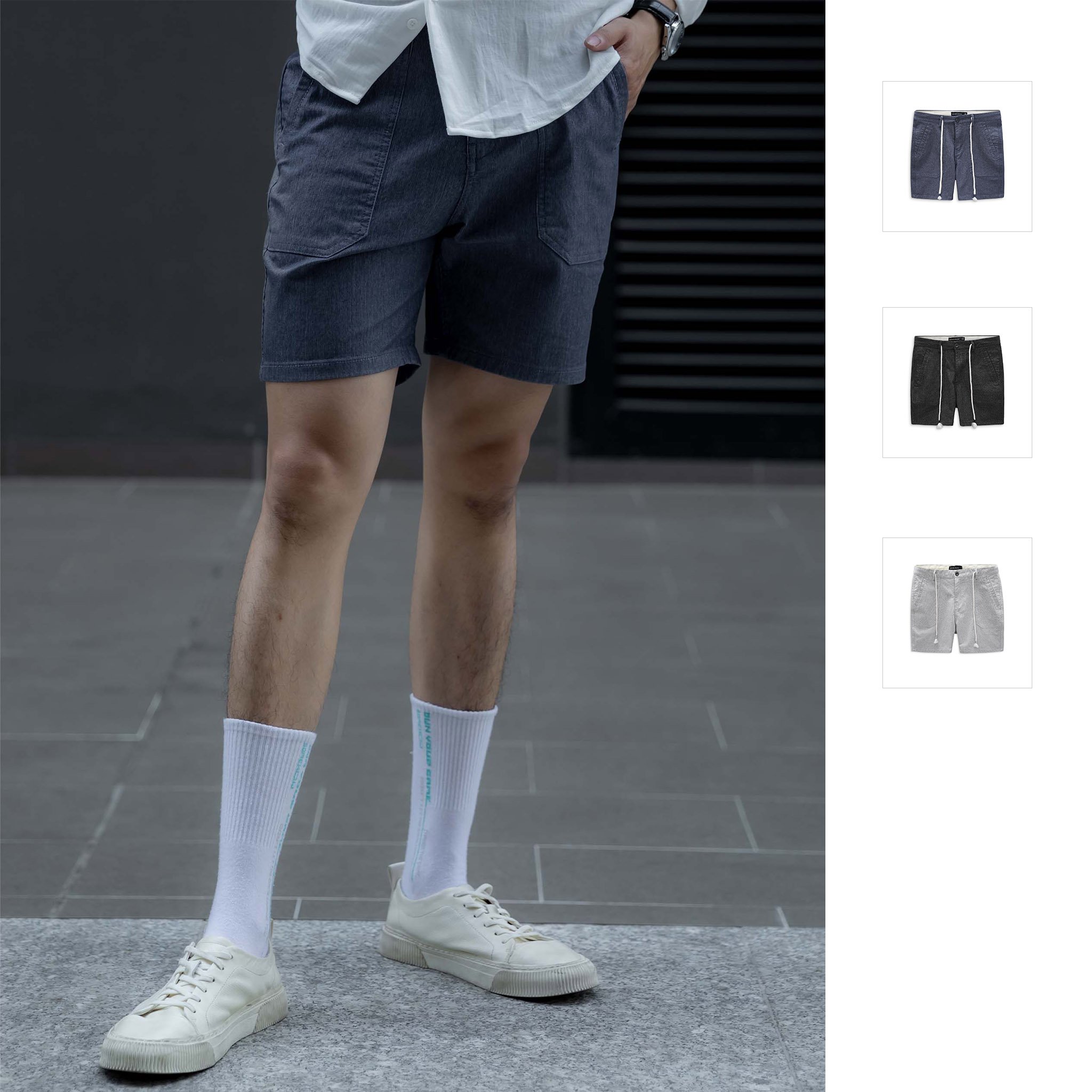 Quần short nam corduroy mini , qs0021-13 ,somehow