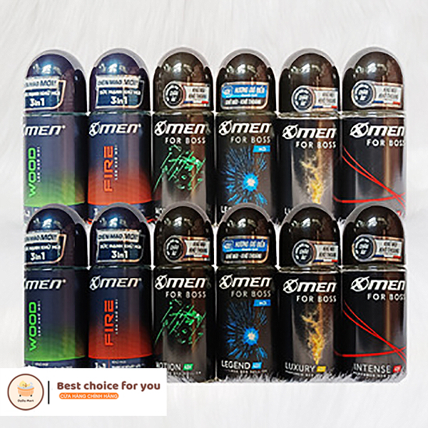 Lăn Khử Mùi Xmen Wood, Fire, For Boss 50ml Các Loại