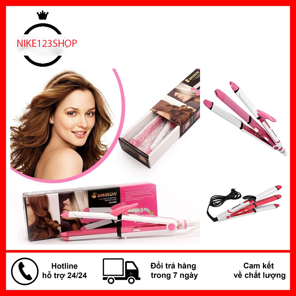 Máy uốn tóc mini 3in1, Máy uốn tóc xịn, Máy uốn tóc 3 in 1 làm tóc cực đẹp, tạo đủ kiểu tóc cực hấp dẫn , Máy Uốc Tóc 3 in 1