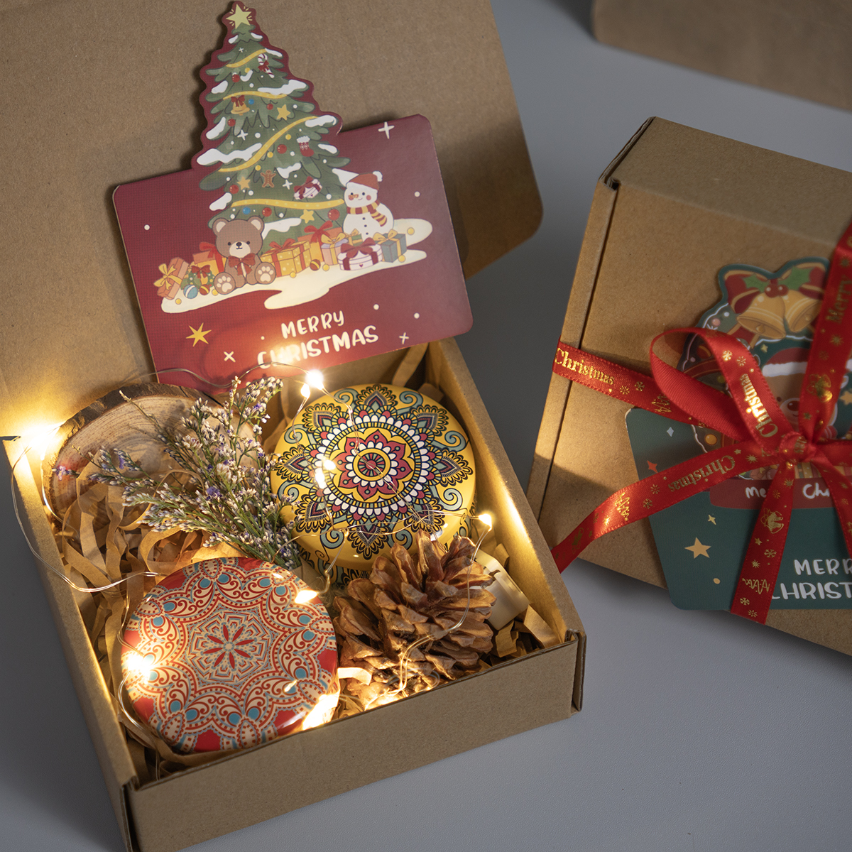 SET QUÀ TẶNG Giáng Sinh Noel Sinh Nhật Tốt Nghiệp Khai Trương - Nến Thơm Hoa Khô Thảo Mộc