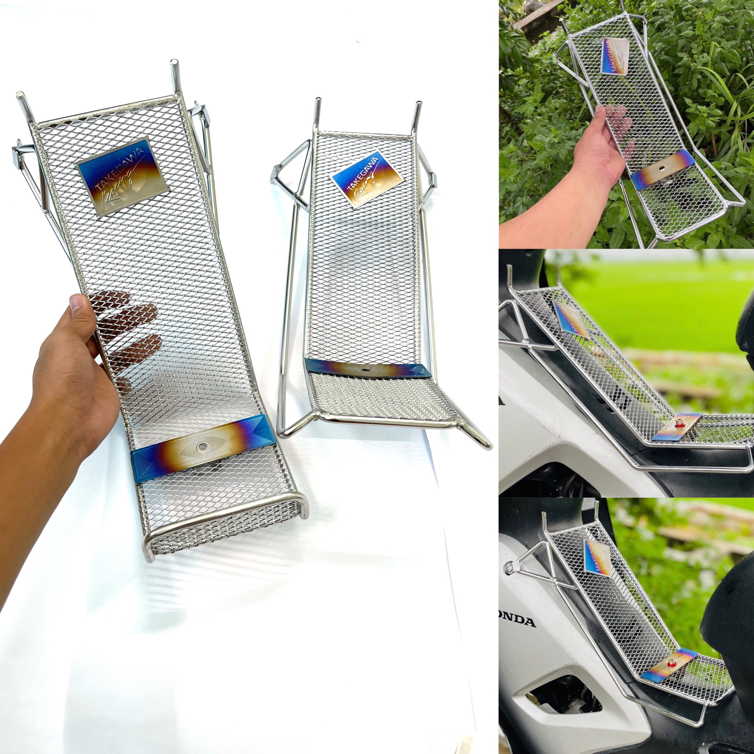 Baga Lưới Xiken, Baga Lưới Inox Lắp Đặt Wave 50/100/110/ Cực Chất Tặng Kèm Tem TITAN