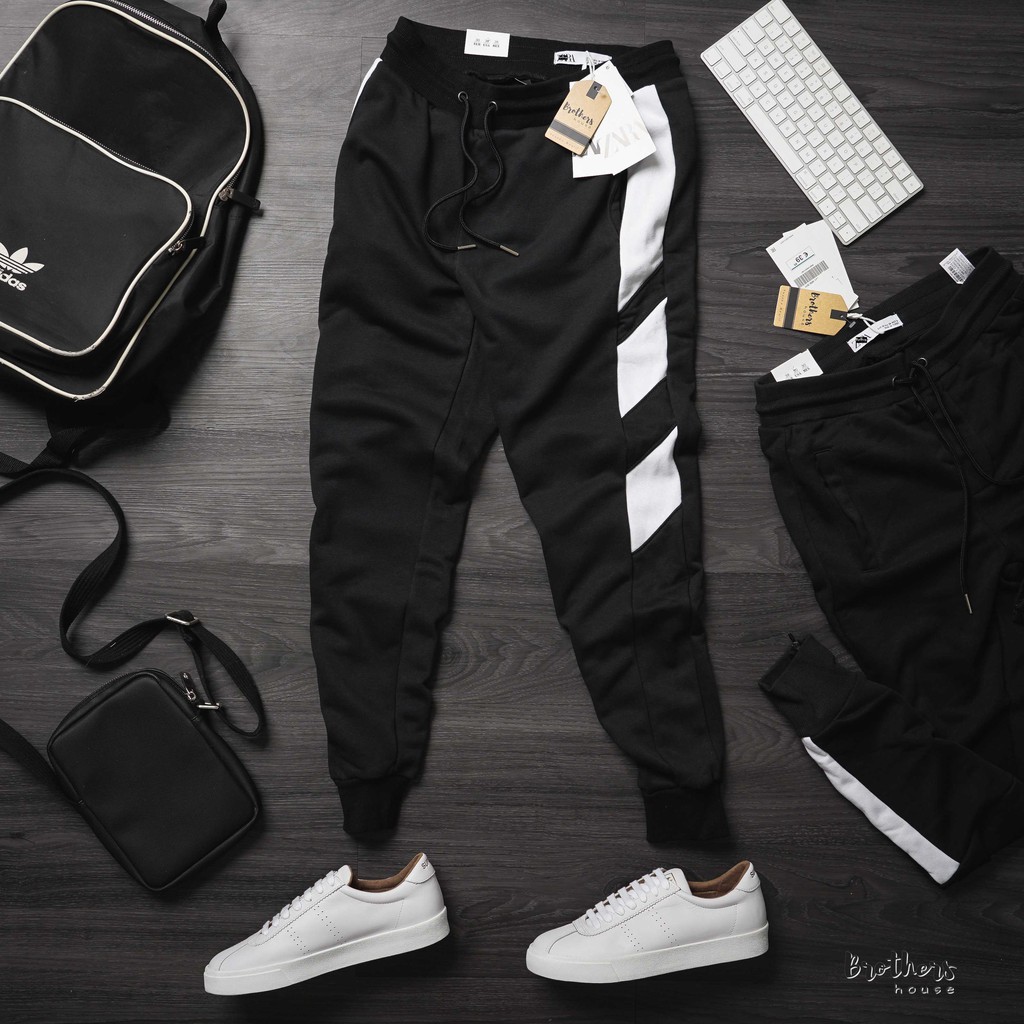 Quần jogger viền hông Zara, form đẹp, vải cực đẹp