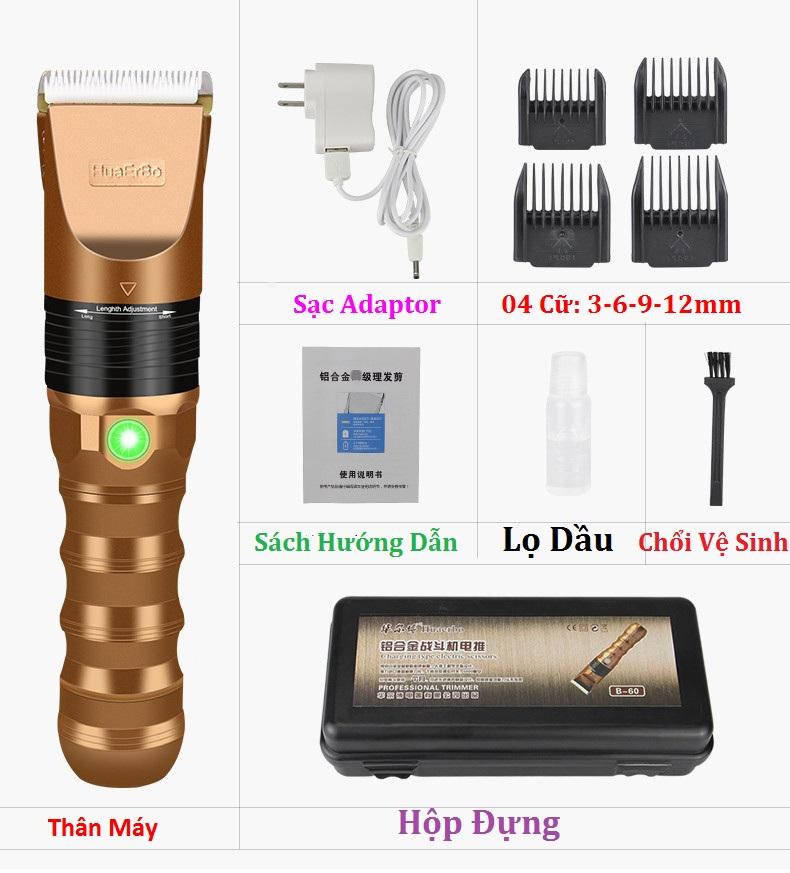 Tông đơ cắt tóc chuyển nghiệp pin khủng B60